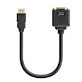 Miniatyrbillede 2 af 5: LinQ Compact HDMI han til DVI-D hun og HDMI hun adapter sort