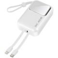 Miniatyrbillede 1 af 5: Eksternt batteri 10000mAh + Lightning og USB C-kabler Kompakt LinQ Hvid