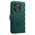 Miniatyrbillede 2 af 5: Etui til Redmi Note 14 4G Pung Mønster Diamant Grøn Grön