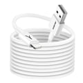 Pikkukuva 1 / 5: USB-kaapeli iPhone Lightning-lataukseen ja synkronointiin 3m Akashi Valkoinen Vit