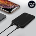 Pikkukuva 4 / 4: Ulkoakku 5000 mAh 2 USB-porttia ja Micro-USB-nopeasalaisu USB Fast Charge Akashi Musta