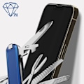 Miniatyrbillede 3 af 4: Film iPhone 13 og 13 Pro Hærdet glas Fasede kanter Hardglas 3mk Transparent Sort