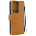 Miniatyrbild 1 av 5: Fodral för Honor 200 Lite - AVIZAR - Handledsrem Flip Wallet Support - Brun - Halvstyv - Smidig kastanj