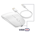 Pikkukuva 4 / 5: Langaton Bluetooth-hiiri ja Compact 2.4G USB Dongle Ladattava wiwu Valkoinen