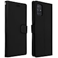 Miniatyrbillede 1 af 4: Hus til Samsung Galaxy A51 - AVIZAR - Etui med kortlomme - Sort - Blød cover - Håndledsrem inkluderet Svart