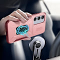 Miniatyrbillede 4 af 6: Taske til Samsung Galaxy S24 - AVIZAR - Ring Support Camera Cover - Fuchsia Rosa