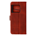 Miniatyrbillede 1 af 5: OnePlus 10 Pro Case Kunstlæderkortholder Dobbelt magnetisk fane Rød Röd