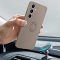 Pikkukuva 4 / 6: Suojakuori Samsung Galaxy S24 Plus -puhelimelle - AVIZAR - Joustava silikonirengastuki harmaa Grå