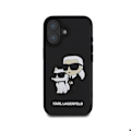 Miniatyrbillede 1 af 6: Coque til iPhone 16 3D Karl og Choupette Forstærket Karl Lagerfeld Sort Svart