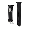 Miniatyrbillede 3 af 4: Karl Lagerfeld 3D gummi Karl Head NFT - Rem til Apple Watch 38/40/41 mm (sort)