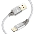 Miniatyrbild 2 av 6: USB till Lightning-kabel Nylonflätad 1,5 m Ladda och överför LinQ Silver