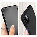 Pikkukuva 4 / 5: AVIZAR kotelo Xiaomi Redmi Note 10 5G:lle ja Poco M3 Prolle - musta - kova kuori ja karkaistu lasikalvo Svart
