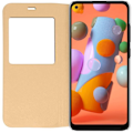 Miniatyrbillede 4 af 4: Smartphone-etui - AVIZAR - Samsung A11 / M11 - Fuld beskyttelse - Hårdt cover - Visningsvindue Guld