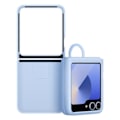 Miniatyrbillede 2 af 5: Originalt etui til Samsung Galaxy Z Flip 6 med slank silikonering Samsung lyseblå Blå