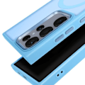 Miniatyrbillede 2 af 6: Coque MagSafe til Samsung Galaxy S24 Ultra Mat Frostet Bagside Lys Blå Kant Blå
