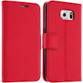 Miniatyrbillede 2 af 4: Housse Etui Folio - Avizar - Samsung Galaxy S6 - Simili-læder - Rød - Funktion støtte Röd