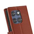 Miniatyrbillede 4 af 5: Etui til Motorola Edge 60 Fusion Pung Magnetisk Klap Brun kastanj