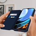 Miniatyrbillede 3 af 4: Hoes - Xiaomi - Redmi 9T - Folio Wallet Cover - Mørkeblå - Støttefunktion Midnattsblå