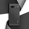 Pikkukuva 4 / 5: Google Pixel 7 Case Soft Carbon Effect Harjattu metalli MOFI musta