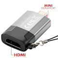 Miniatyrbild 4 av 5: Mini DisplayPort hane till HDMI hona videoadapter 4K upplösning XO grå