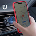 Pikkukuva 4 / 5: Kotelo iPhone 16 Plus Metal Ring Video Support Red Röd