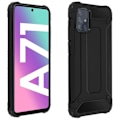 Miniatyrbillede 1 af 4: Etui - AVIZAR - Samsung Galaxy A71 - Stødsikker 1,8 m - Bi-materiale - Sort relief Svart