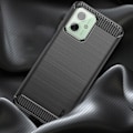 Miniatyrbillede 3 af 5: Mobilcover - AVIZAR - Classic Carb - Sort - Karbon effekt - Forstærkede stødabsorberende hjørner Svart