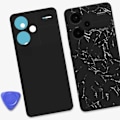 Pikkukuva 4 / 4: Vaihdettaessa taustalasi Xiaomi Redmi Note 13 Pro Plus musta Svart