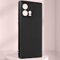 Miniatyrbillede 4 af 5: Etui til Motorola Edge 30 Ultra Silicone Soft Touch Mate Anti-Fingerprint Sort Svart