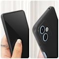 Miniatyrbillede 4 af 5: Etui til Xiaomi Redmi Note 12 - AVIZAR - Sort blød silikone og sort hærdet glas