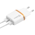 Miniatyrbillede 4 af 4: Netoplader - INKAX - Inkax - 2x USB-porte - Hurtig opladning - Hvid Vit