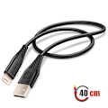 Miniatyrbillede 4 af 5: USB til Lightning kabel 60W Silikone Anti-knude Swissten Sort Svart