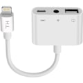 Pikkukuva 1 / 4: Sovitin - Apple - Lightning USB: lle ja 3.5mm Jack - Valkoinen - Tiedonsiirto - Lataus