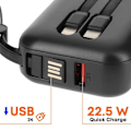 Pikkukuva 4 / 5: Ulkoinen akku 10000mAh + Lightning- ja USB C -kaapelit Compact LinQ Black