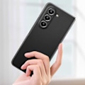 Miniatyrbillede 3 af 6: Coque til Samsung Z Fold 5 Simili Læder Eco-Leather Case Original Sort Phantom