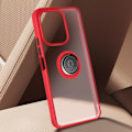 Miniatyrbillede 3 af 5: Etui til Xiaomi Redmi 13 - AVIZAR - Metal Ring Video Support - Rød Röd