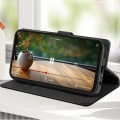 Miniatyrbild 4 av 6: Fodral till Samsung Galaxy A15 5G Flower Wallet med handledsrem Svart