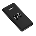 Miniatyrbillede 2 af 5: Batteri Ekstern 10000 mAh med Trådløs Opladning 2x USB 1x USB C Akashi Sort Svart