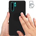 Miniatyrbild 3 av 4: Coque - Huawei - P30 Pro - Silikon Gel - Mjuk - Hel skydd - Soft Touch Svart