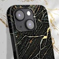 Miniatyrbillede 4 af 5: Cover til iPhone 13 Marbled Luxury Ultra tynd Port Laurent Marble iDeal of Sweden Sort / Guld