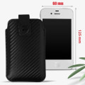 Miniatyrbillede 3 af 5: Housse Ceinture Smartphone - FORCELL - Model Effek Karbon - Størrelse S - Pull-Up Klap - Sikret Kol M