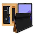 Miniatyrbild 2 av 4: Housse Galaxy Tab A7 10.4 2020 - AVIZAR - Satinläder - Kortfodral - Stödfunktion - Svart Svart