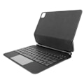 Miniatyrbild 1 av 5: Svart QWERTY Bluetooth-tangentbordsfodral för iPad Pro 12.9, magnetiskt stativ Svart