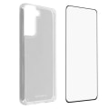 Miniatyrbillede 2 af 4: Coque og beskyttelsesfilm - 4Smarts - Samsung Galaxy S21 Plus - Fleksibel - Hærdet glas 9H - Stødafvisende svart