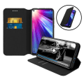 Miniatyrbillede 2 af 4: Housse - AVIZAR - Honor View 20 - Folio Wallet Cover - Øko-læder - Sort - Støttefunktion Svart