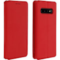 Miniatyrbillede 1 af 4: Hus til Samsung Galaxy S10 - AVIZAR - Folioetui - Øko-læder - Rød - Standfunktion Röd