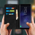 Miniatyrbillede 3 af 4: Housse folio portefeuille - AVIZAR - Galaxy S8 Plus - Silikone Gel - Videostøtte - Sort Svart