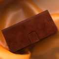 Pikkukuva 3 / 5: Realme C31 Folio Wallet Case Video Support Matte Effect Soft Touch ruskea kastanj
