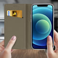 Miniatyrbild 3 av 4: Foliofodral - Apple - iPhone 12 Mini - Ekobläder - Stöd - Kortfack Blå