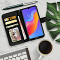 Miniatyrbillede 3 af 4: Housse Folio - AVIZAR - Huawei Y6 2019 / Honor 8A - Øko-læder - Sort - Videostøtte Svart